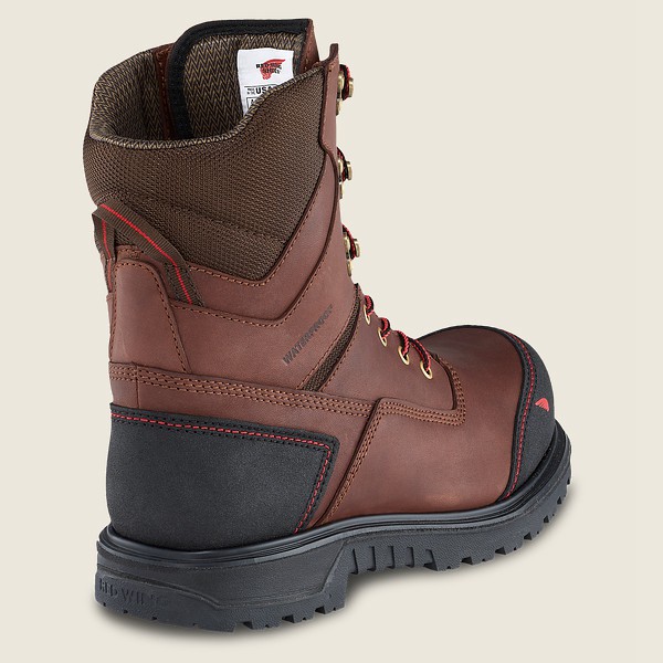 Safety Støvler Herre - Red Wing Brnr Xp - 8-Inch Insulated Waterproof Toe - Brune/Sort - RQZWUL-192